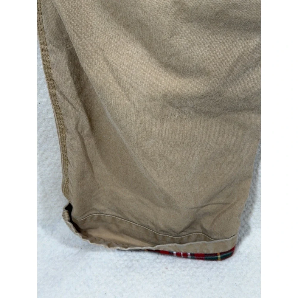 Mountain Khakis Relaxed Fit Pants Mens 38x36 Tan Plaid Lined Outdoorsy Workwear